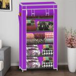 Xivil 5 Layer Purple Collapsible wardrobe
