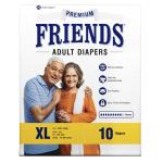 Friends Premium Adult Diapers Tape Style - 10 Count (Extra Large) with odour lock and Anti-Bacterial Absorbent Core- Waist Size 29.53 - 62.99 Inch ; 75 - 160Cm