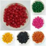 Goonmala Glass beads for bracelet, Rakhi, Jewellery making 8mm ,six colour 50 pc each.