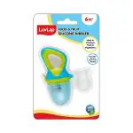 Luvlap Blue Silicone Food Fruit Nibbler With Extra Mesh