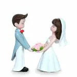 iDream Cute Couple Love Miniature Showpiece for Home Decor | Romantic Couple Showpiece Gifts for Boyfriend Girlfriend Decorative Showpiece (Blue & White)