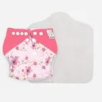 Snugkins -New Age Reusable, Waterproof & Washable Cloth Diapers for Babies ( 0-2 years)###Contains 1 Diaper, 1 Wet-Free Organic Cotton Pad### Fits 5kg - 14kg babies