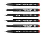 Aristo 0.2mm Pigment Liner 6 Pens, Waterproof Quick Drying Lightfast Pigmented Black Ink Pen Ideal for Technical Drawing Sketching Illustrations Outline Mandala Creative Drawing Pen