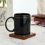 Clay Craft Fine Ceramic Swiss Gold lIne Milk/Coffee Mug - 350 ml - 2 Piece