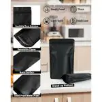 Pocheon - 800 gm Capacity - 50 pcs - Matt Black - Reusable Without Window Stand up Standee Zip Pouch