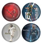 Dhcrafts Multicolor Metal Junior Neymar D2, Marcelo Vieira, Vinicius Junior, Roberto Firmino/Bobby Printed Fridge Magnet, 5.8 Cm (Pack Of 4)