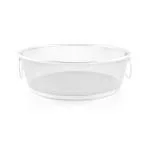 Prabha Stainless Steel Wire Mesh Filter Colander Mesh Basket, Strainer Fruits Basket, Colander Basket, Vegetable Basket, Multipurpose Basket, Fridge Basket, Fruits Basket, Size 23cm