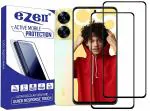 eZell REALME C55 FULL TEMPERED GLASS By Rhino (2 Packs), Sensitive touch,9H Hardness, Anti-Scratch, Anti Stains Edge to Edge Full Glue Tempered Mobile Screen protector with Wet & dry Wipes