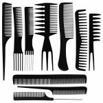 Jgsg Set Of 10 Pcs Hairdressing Hairdresser Barber Combs Professional Comb Kit