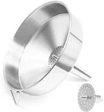 THW Stainless Steel Large Funnel (16 cm) with Detachable Strainer Filter for Cooking Oil and Transmission Liquid and Powder