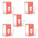 Fybros Warm White Hybrid Round Led Night Bulb Bedroom Lights For Home - 30 Watts, 5 Pc