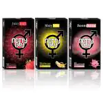 NottyBoy Fruit Strawberry, Banana Flavour and Bubblegum Flavoured Condoms - 30 Units