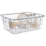 LIMETRO Premium New Stainless Steel Utensil Storage Basket Dish Drainer Kitchen Rack (Steel)