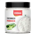OKRAA Cucumber Powder - 100gm / ( Spray Dried Cucumber Vegetable Powder ) For Face and Skin Care