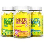 NutriBears Multivitamin, Calcium & Immunity Gummies for Kids, Combo Pack (90 Gummy Bears, Strawberry, Orange & Mango Flavour) Supports Daily Wellness,, Vitamin C, D, & Zinc for Immunity, For Strong Teeth and Bones