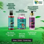 Lakshmi Krishna Natural Combo of Onion Hair Oil, Hair Growth Serum, Conditioning Shampoo