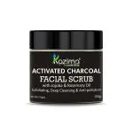 KAZIMA Activated Charcoal Facial Scrub With Jojoba And Rosemary Oil 100 g