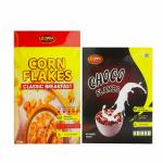 Leoppa Cornflakes Classic Breakfast | Choco Flakes | Naturally Cholestrol Free | Source of Iron, Protein, and Fiber | 500gm + 250gm | Pack of 2
