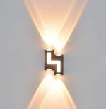 OTS LIGHTS 7W (4x1W+3W) Outdoor/Indoor, Z Shape Waterproof Exterior Wall Light (Warm White - 3000K )