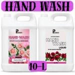 PISHARNATH Hand wash liquid pink 10Liter French Rose Fragrance & Glycerin. Moisturizing & Soft on Hands. Eco-Friendly. Kids & Pets Safe.