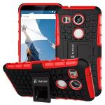 Tarkan Red Flip Stand Back Case Cover For Google Nexus 5