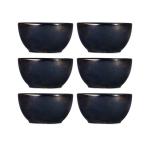 Caffeine Black Stoneware Katori Bowl (Set Of 6)