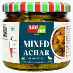 Add Me Mixed Pickle in Olive Oil 300 gm, Mango Chilli Lemon Carrot kair Ginger karonda lasoda Fruit Mix Achar Pickle Glass pack