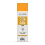 Orgatre Sunscreen SPF 50 PA+++ Tinted | Sun Shield | Lightweight, No White Cast | Vitamin C, Niacinamide & Hyaluronic Acid | Broad Spectrum UVA/UVB Protection | Non-Greasy, Water Resistant, Up to 8 Hours Protection | Suitable for All Skin Types | 100g