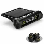 CLEGO Tyre Pressure Monitoring System TPMS with Solar Charging, External Sensors, and Alarms for Tire Maintenance on Cars and Bikes