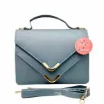 FD Fine Design Women Solid Dual Flap Sling Bag