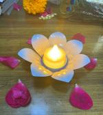 AGAAS ENTERPRISES Aluminium Tea Candle Holders, Multicolor (Pack of 1)