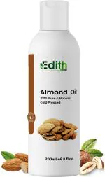 Edith Naturals Cold Pressed - Sweet Almond Oil - For Skin & Hair Hair Oil (200 ml)