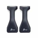 HEAD Push Up Dumble (2Kg x 2) for Home, Gym Equipment | Fitness Dumbbells | Weights for Men & Women (Black)