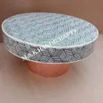 LEELAWATI ARTS 1.5ft Round Bone Inlay Coffee Table