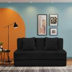 TAPODHANI Sofa Cum Bed Sofa Bed 3 X 6 Feet Single Seater for Living Room-BLACK