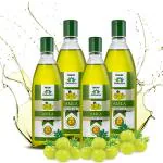 Jagat 800ml Combo Pack Of 4 Amla Hair Oil with Vitamin E Nourishment Non-Sticky (Pack Of 4, 200ml X 4)