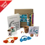 bioQ Plantable Rakhi Gift Combo | 2 rakhis (Sunflower & Morning Glory Seeds) + 1 plantable Notepad & 5 Seed Pencils + 2 Mini Planting Kits