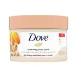 Dove Exfoliating Body Polish Scrub For Delicate & Sensitive Skin With Oatmeal & Calendula Oil, Gently Exfoliates & Moisturizes To Reveal Instantly Soft, Smooth & Healthy Skin, Floral Fragrance, 298g