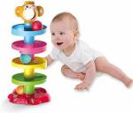 UNIRAC 5 Layer Ball Drop & Roll Swirling Tower Shape Sorter Monkey Toy Set for Baby & Toddler