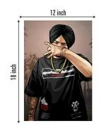 Divinedesigns Multicolor Vinyl Shubhdeep Singh Sidhu Moosewala Poster - 12 X 18 Inch