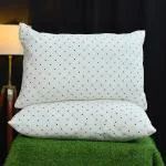 UrbanArts Diamond Black Print Pillows - Pack of 4 Pcs, 17 x 27 Inches, 43 x 69 Cms, White, Virgin Fiber Filling