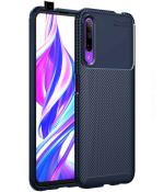 Golden Sands Huawei Y9s Back Cover Drop Tested Shock Proof Slim Armor Aramid Carbon Fibre Rugged TPU Case for Honor 9X Pro, Mystic Blue