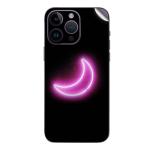 GADGETSWRAP Printed Vinyl Skin Sticker for iPhone 15 Pro - Purple Moon
