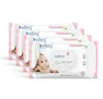 ICEBERGPREMIUMWIPES Baby Wipes 80 Sheets/Pack of 4 With Lid (320 Wipes) Baby Wipes