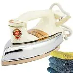 Blueberry's 750 Watt Heavy Weight Iron Box Golden Soleplate