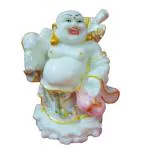 Grazia Multicolour Resin, Acrylic, Pvc Lord Laughing Buddha Sculpture 10 x 6 Inch