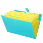 Shining Zon 8 Pocket Expanding File Folder Letter A4 (Fits A4 Paper) Paper Expanding File Folder Pockets for School Office Home (Pack Of 1 Multicoloured)