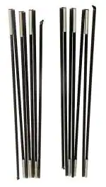Inditradition Replacement Tent Pole Sticks for 2 Person Capacity Tents, Fiberglass Make (Black, 1 Pair, 6+6 Sticks, 135 Inches)