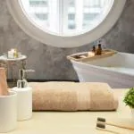 Rangoli 550 GSM Bath Cotton Towel 100% Cotton Pack 1 | Super Absorbent, Quick Dry & Ultra Soft Towel for Travel, Gym, Spa & Yoga ,Beige