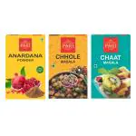 Shudh Pari Combo of Ananardana Powder ( 50 g ) , Chhole Masala ( 50 g ), Chaat Masala ( 50 g ) ( Pack of 3 ) - Authentic, Aromatic,Flavourful Spice Mix - Easy to Cook